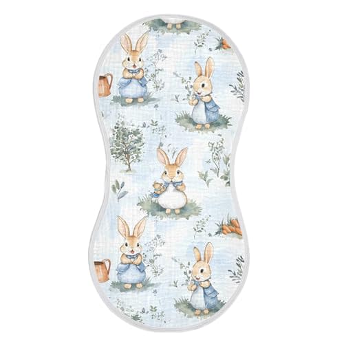 vvfelixl Muslin Burp Cloths Peter Rabbit Friend Baby Washcloths for Baby Girl Boys 2 Pack