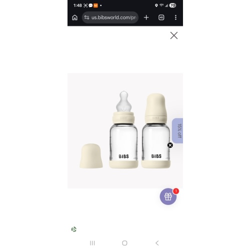 BIBS Glass Baby Bottle 4oz Silicone 2-Pack Ivory | Slow Flow – Bibsworld store US