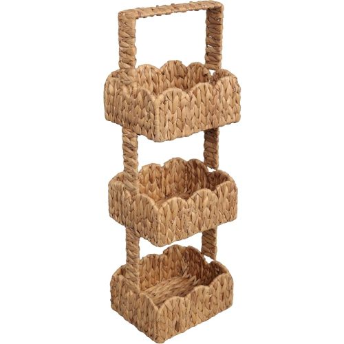 happimess Terra 3-Tier Storage Tower Water Hyacinth 35.5" H, Natural