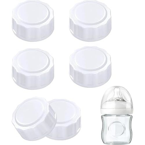 Travel Bottle Caps Compatible with Avent Bottles-Baby Bottle Lid-Bottle Lids Replacement-Travel Caps-Rewritable Sealing Discs for Avent Wide Mouth Bottles (9-PCs)