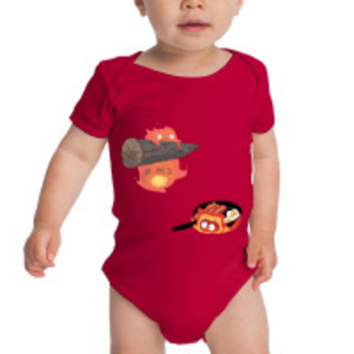 Calcifer Baby Bodysuit By Vutuan12 - Artistshot