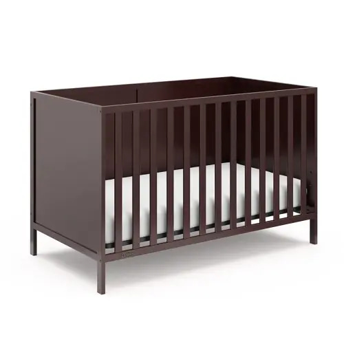 Graco Theo 3-in-1 Convertible Baby Crib (Espresso) - GREENGUARD Gold Certified, Converts to Toddler Bed & Daybed, Fits Standard Full-Size Baby Crib Mattress, 4 Adjustable Mattress Heights