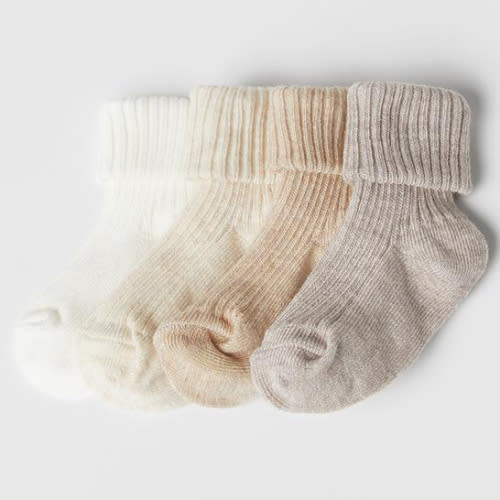 FOUR-PACK OF COLORFUL SOCKS - Light beige | ZARA United States