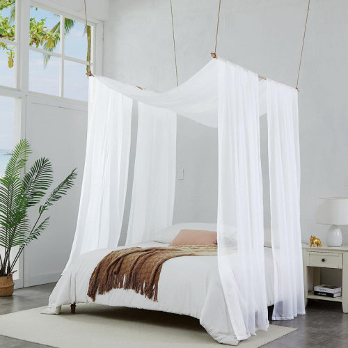WARM HOME DESIGNS 2 Bed Canopy Curtains Bundle. Canopy Bed Curtains Available in Sizes and Many Colors & Reviews | Wayfair