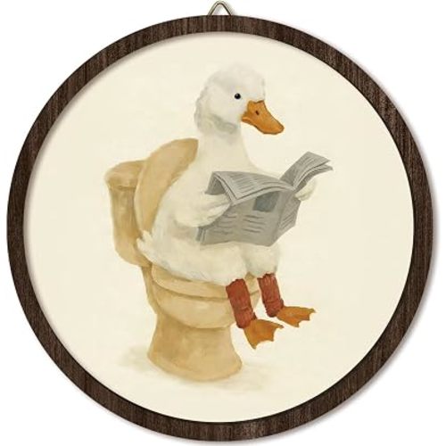 Kids Bathroom Goose Wall Art Decor,Funny Animal Nursery Wall Art