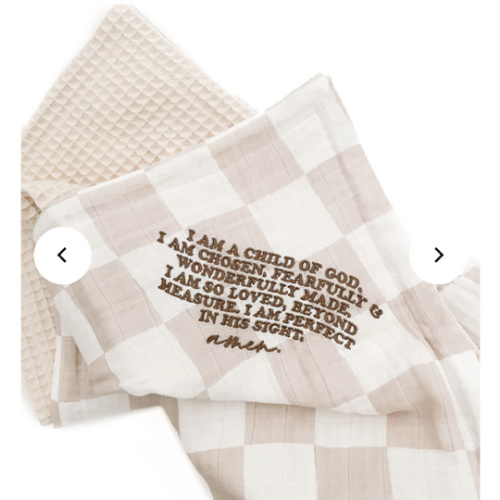 I am a Child of God Checker Waffle Blanket – OUR HOUSE ABOVE