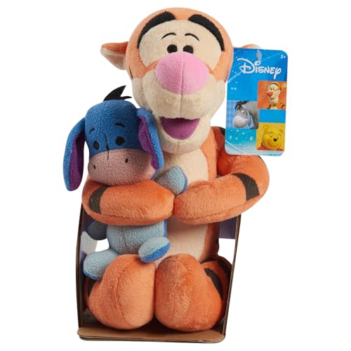 Disney Classics Lil Friends Tigger and Eeyore Plushie Stuffed Animal, Kids Toys for Ages 2 Up by Just Play
