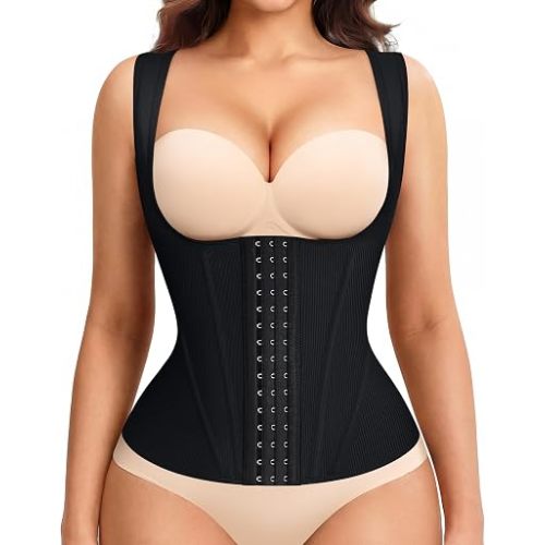 LODAY Waist Trainer for Women Corset Shapewear Tummy Control Postpartum Faja Body Shaper Waist Cincher