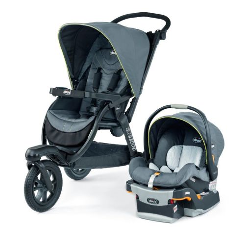 Chicco Activ3 Jogging Travel System - Solar: Infant Car Seat Compatible, One-Hand Fold, Hand-Operated Brakes