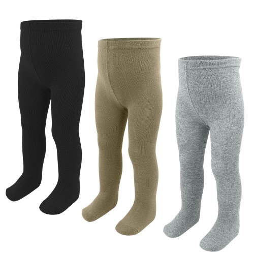 Baby Girls Tights, 3 Pack Infant Knit Cotton Pantyhose Leggings Stockings for Newborn Toddler Girls 0-24 Months