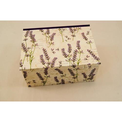 Box with hinged lid; customizable; LAVENDER