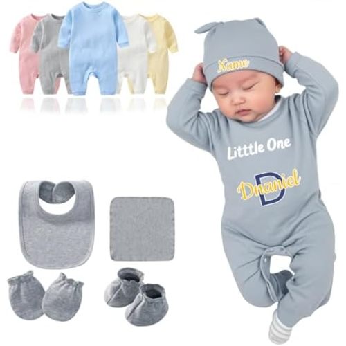 Custom Baby Clothes for Newborn Boy Girl, Personalized Baby Girl Clothes 0-3 Months Coming Home from Hospital Outfit