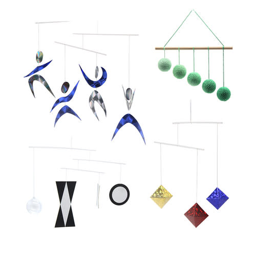 Set of Four Assembled Montessori Visual Mobiles