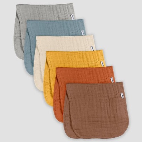 Gerber Baby 6pk Burpcloths - Red