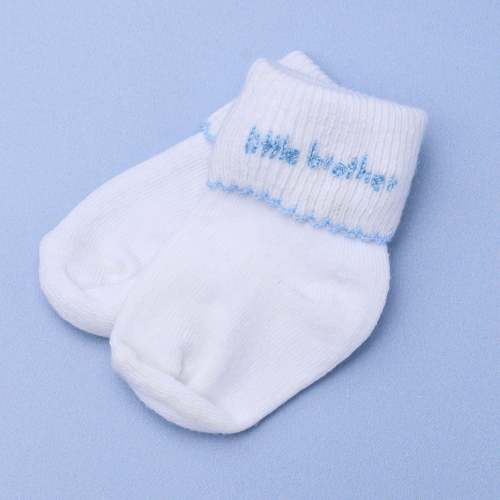 Baby Boy Little Brother Embroidered Socks - Baby Shower Gifts – Magnolia Baby