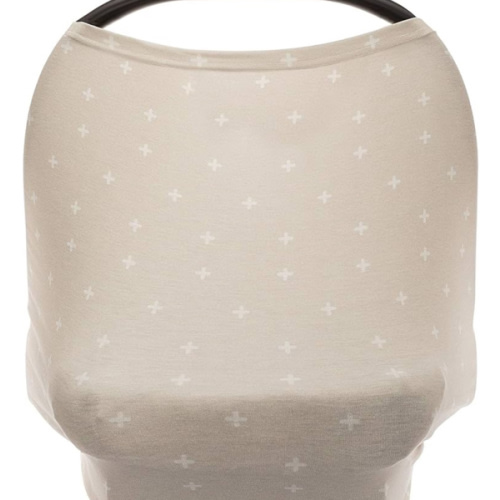 Parker Baby 4 in 1 Car Seat Cover for Girls and Boys - Stretchy Carseat Canopy, Nursing Cover, Grocery Cart Cover, High Chair Cover - "Desert"