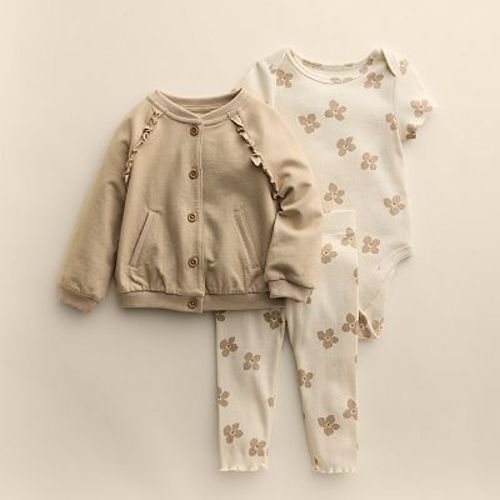 Baby Little Co. By Lauren Conrad Bomber Jacket, Bodysuit & Pants Set