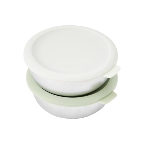 2 Pack Stainless Steel Meal Containers - Assorted - One Size