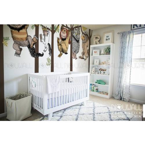 Max and Carol Where the wild things are Tree Wall Sticker Wallpaper Wall Decals & Murals