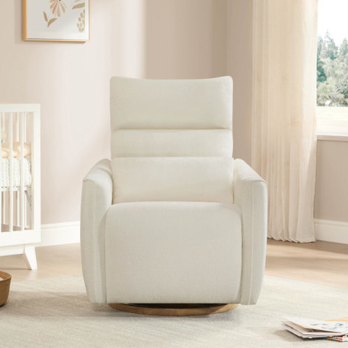Latitude Run® Dual-Motor Glider Swivel Power Recliner With Power Headrest And Removable Lumbar Pillow & Reviews | Wayfair