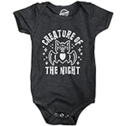 Creature of The Night Halloween Funny Cute Baby Body Suit | Funny Romper, Halloween Costume Clothes for Baby, Cool Sarcastic Creeper, Super soft blend, Novelty Baby Tee,