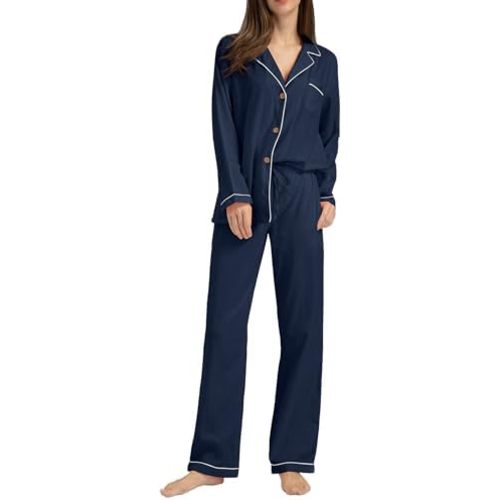 Womens Muslin Pajama Set 100% Cotton Double Gauze Linen Like