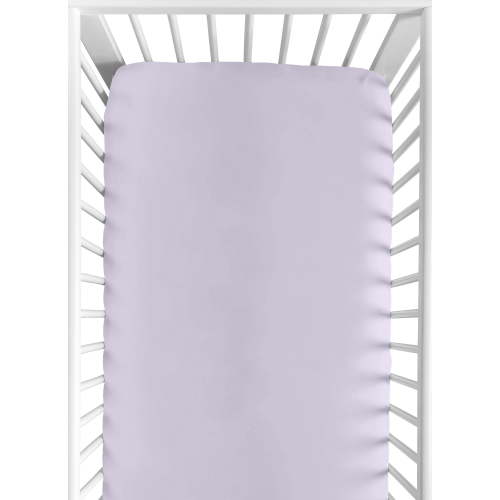 Sweet Jojo Designs Rose Solid Lavender Purple Fitted Crib Sheet