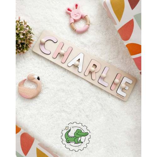 Personalized Name Puzzle With Pegs, New Baby Gift, Wooden Toys, Baby Shower, Christmas Gifts for Kids, Wood Toddler Toys, First Birthday