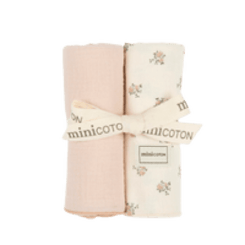 Pack Muslin Blossom Rose + Petal · Minicoton