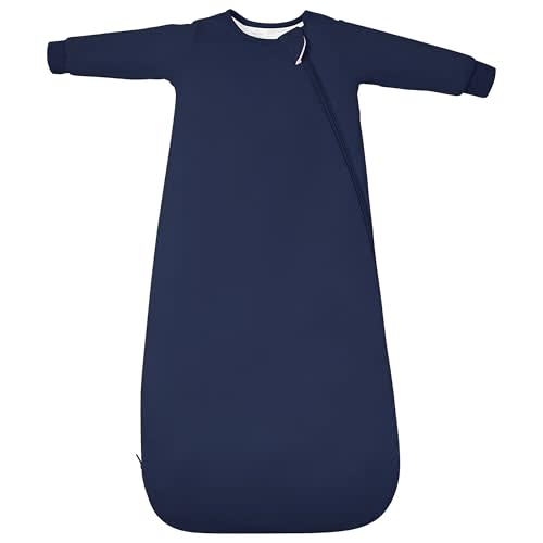 TOTBASIC Baby Sleep Sack Long Sleeve Wearable Blanket 1.0 TOG, Premium Soft Infants Warm Sleeping Bags with 2-way Zippers