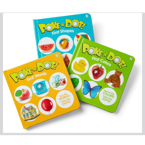 Melissa & Doug Poke-a-Dot! 3Pk First Words, Shapes & Colors, Interactive Children's Board Books with Buttons to Pop, Educational Sensory Toy for Toddlers & Preschoolers Ages 1+