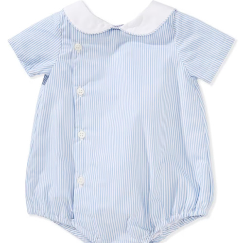 Edgehill Collection Baby Boys Peter Pan Collar Stripe Bubble Romper | Dillard's