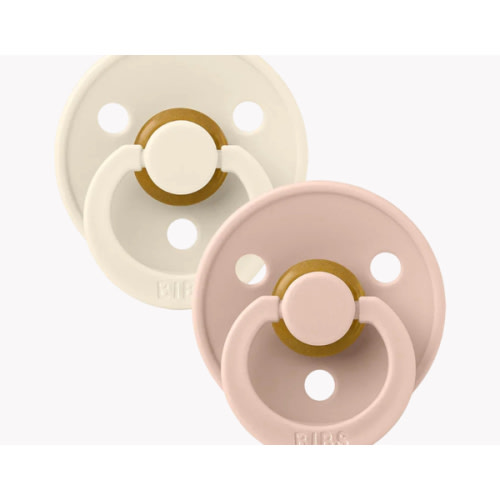 BIBS Colour 2 Pack - Ivory and Blush Pacifiers
