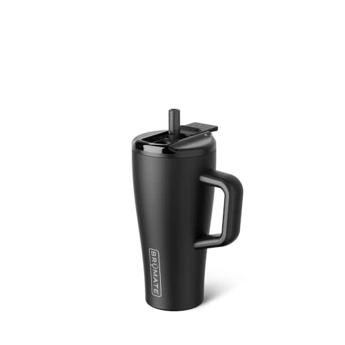 BrüMate Era Flip 20oz Kids Tumbler with Covered Flip Down Straw | 100% Leakproof Insulated Kids Cup | Made of Stainless Steel | Cup Holder Friendly | 20oz (Matte Black)