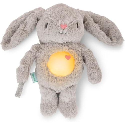 Ingenuity Sylvi Cuddle Pal Daytime Baby Soother​, Cry Activated, 8 Soothing Songs, 0+M - Plush Bunny