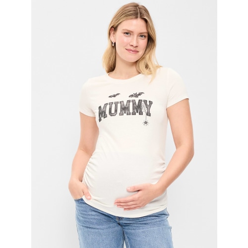 Maternity Graphic Side-Shirred T-Shirt