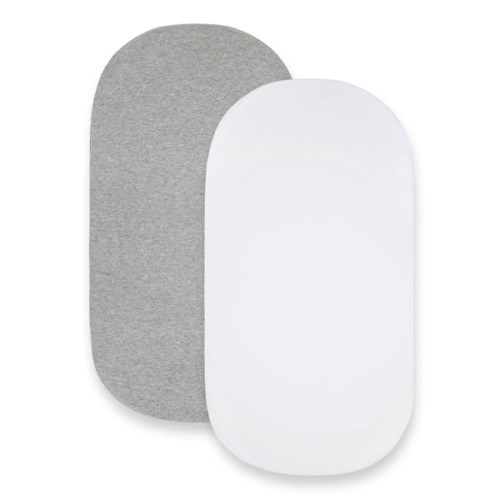 Solid Organic Cotton BEESNUG® Fitted Bassinet Sheet 2 Pack