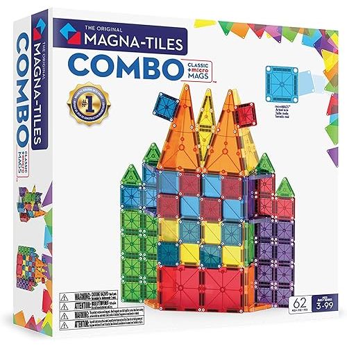 MAGNA-TILES® Magnetic Construction Set, 62pk