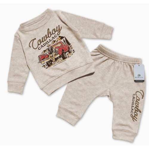 Old West Cowboy Infant Western 2 Piece Sweatsuit - Infant Western 2 Piece Sweatsuit