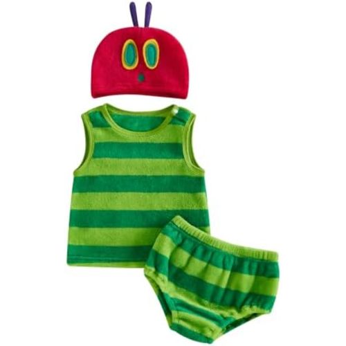 Toddler Baby Halloween Hungry Caterpillar Costume Striped Fleece Outfit