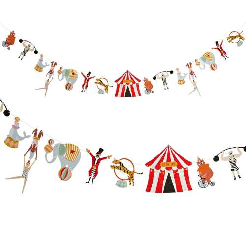 Bright and Fun Circus Party Garland - Birthday Garland - Carnival Theme Party Banner - Birthday Party Backdrop - Kids Party Decor