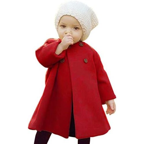 XFGLCK Toddler Baby Girls Coats Cloak Button Jacket Outerwear Fall Winter Clothes