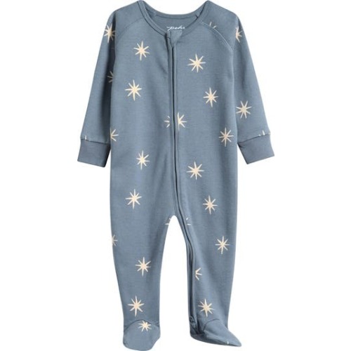 Print Rib Organic Cotton Footie, 0-3M