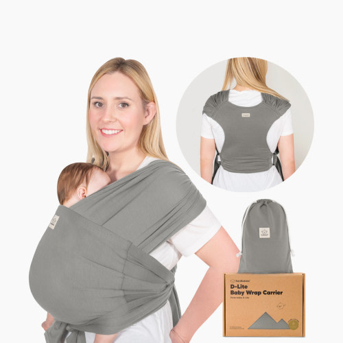 KeaBabies D-Lite Wrap Carrier - Graphite