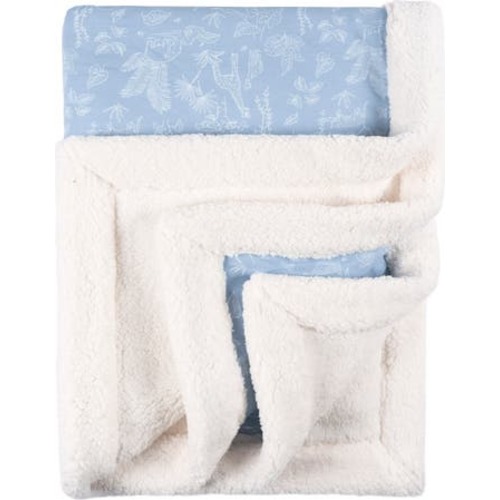 Nature Plush Blanket with Fleece Trim