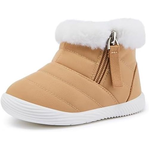 BMCiTYBM Baby Boy Girl Snow Boots Waterproof Winter Warm Booties Nonslip Lightweight Outdoor Shoes for First Walkers 6 9 12 18 24 Months(Infant/Toddler)