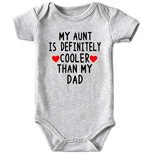 Acwssit Aunt Cool Than Dad Baby Boy Clothes Unisex Funny Newborn Girl infant Bodysuit 0-3 months