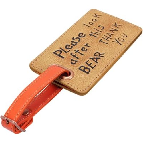 Paddington Bear - Passport Holders & Luggage Tags - Paddington Bear Luggage Tag - Look After This Bear, Brown, 7 x 15 x 1 Centimeters