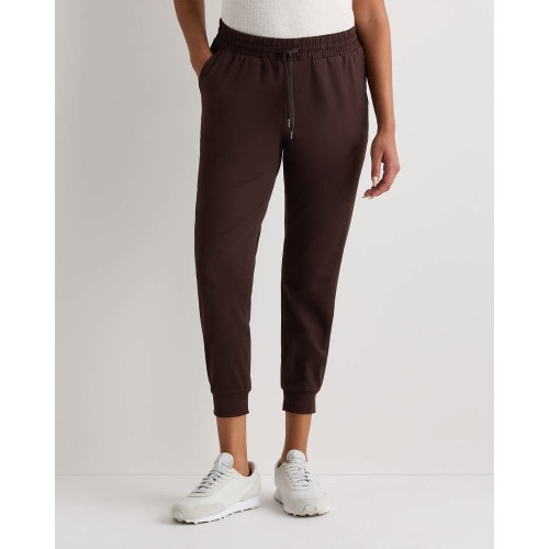 Flowknit Mid-Rise Joggers in Heather Coffee Bean Brown