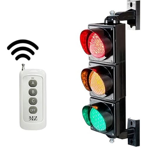 100mm(4inch) AC85-265V Traffic/Stop/Go Light Kit Lamp,PC Housing Waterproof IP65 (103 Remote Control (No Battery)